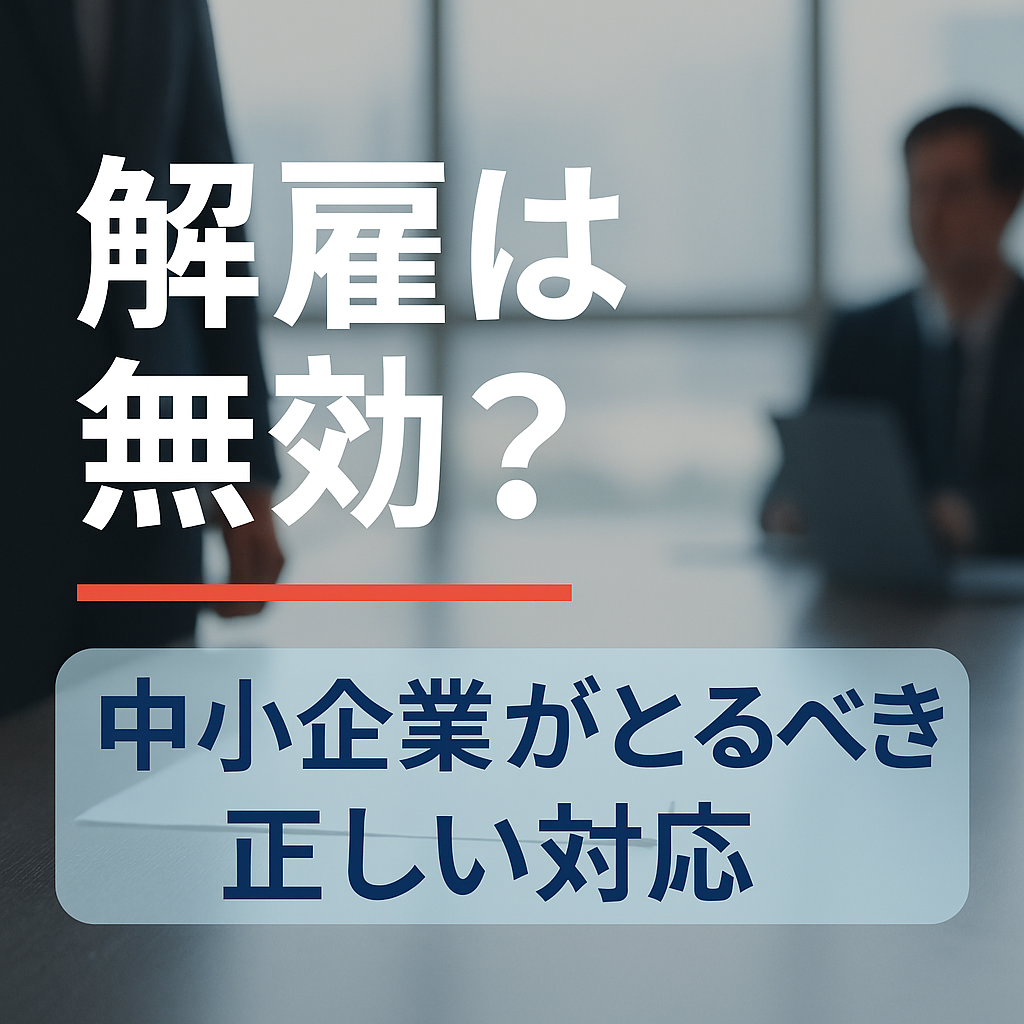 神奈川・横浜の中小企業経営者へ｜突然「解雇は無効だ」と主張されたときの正しい対応とは？