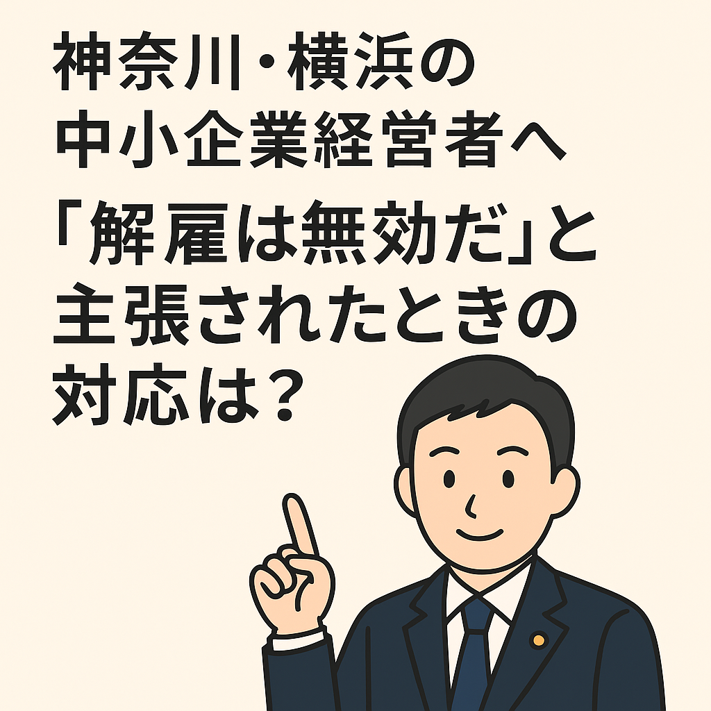 神奈川・横浜の中小企業経営者へ｜突然「解雇は無効だ」と主張されたときの正しい対応とは？