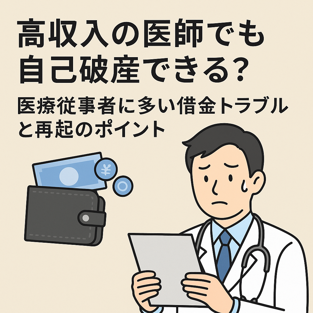 高収入の医師でも自己破産できる?医療従事者に多い借金トラブルと再起のポイント